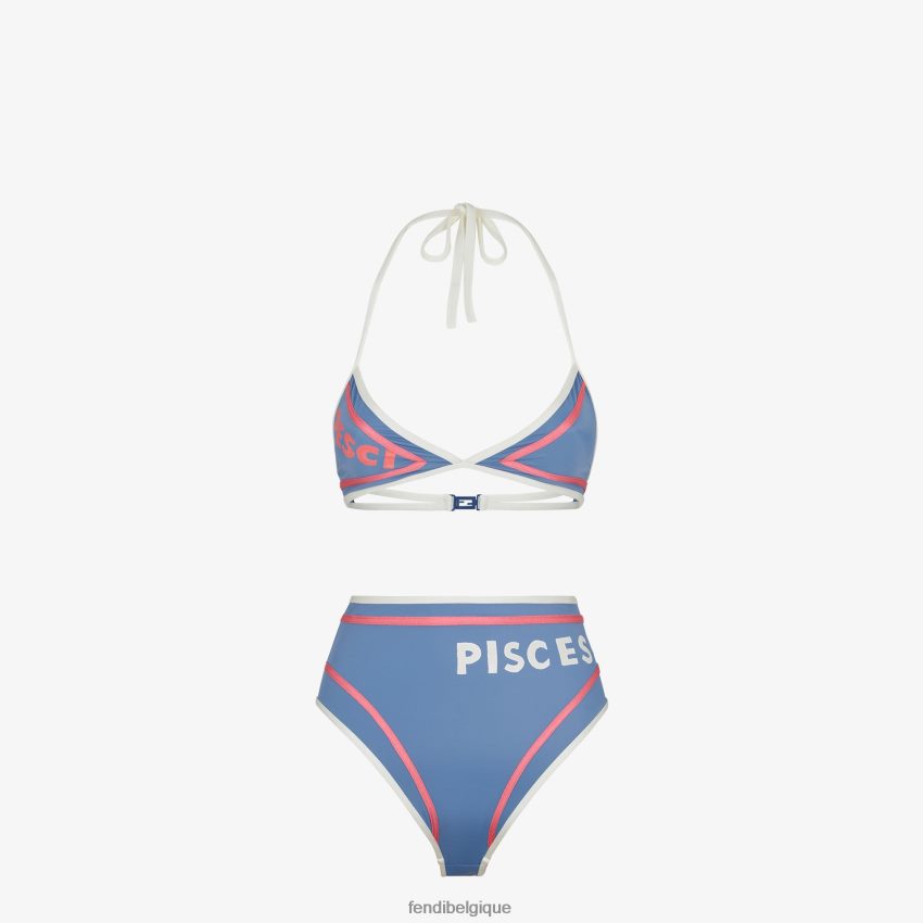 vêtements Fendi bikini en lycra bleu femmes 8X8J2J1024 Fendi Sac