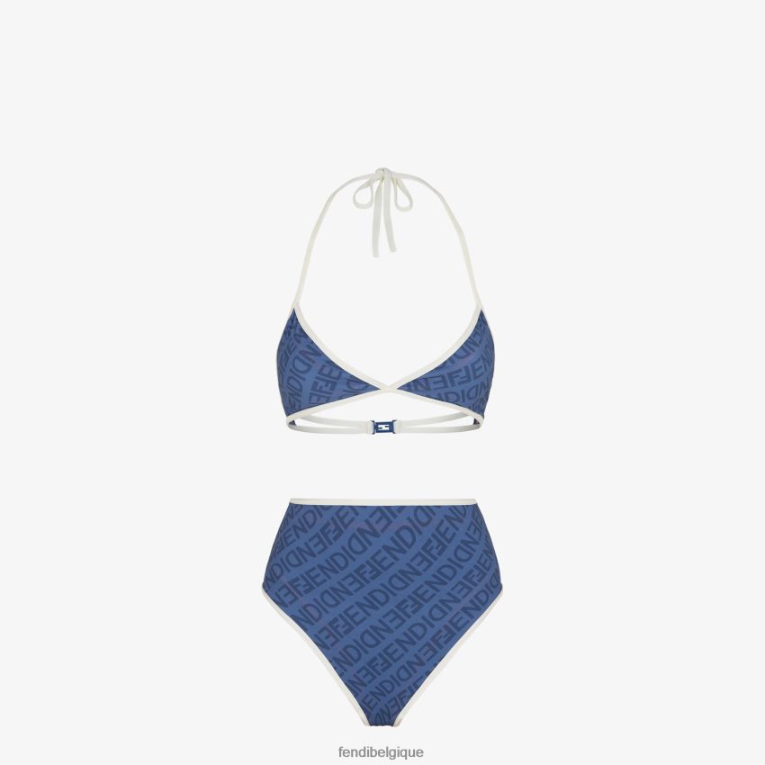 vêtements Fendi bikini en lycra bleu femmes 8X8J2J1024 Fendi Sac