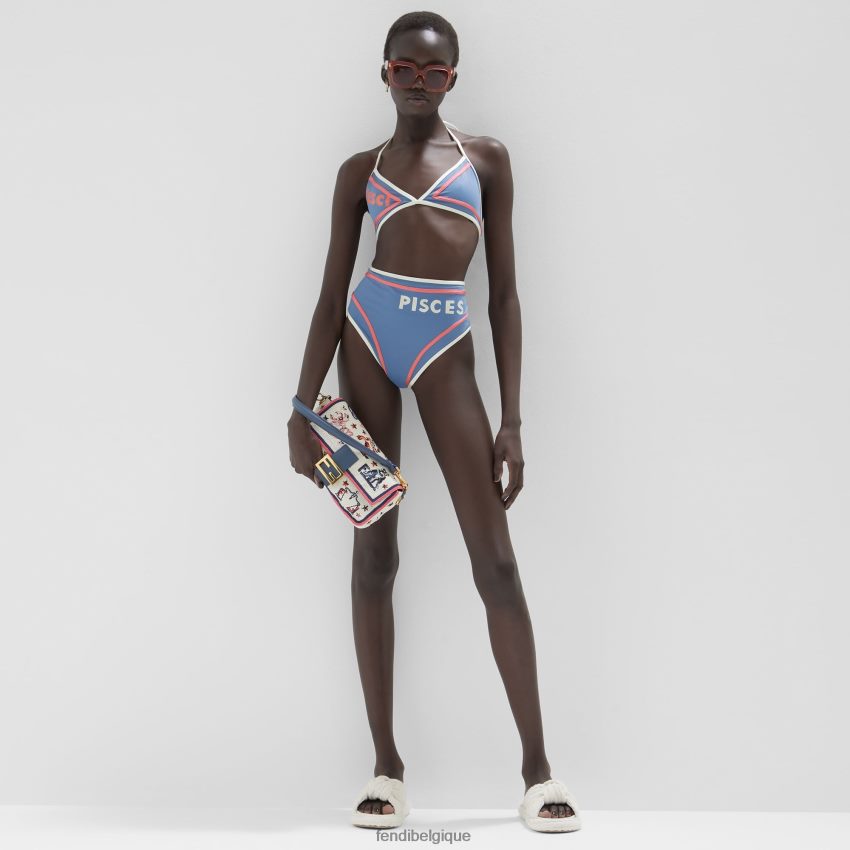 vêtements Fendi bikini en lycra bleu femmes 8X8J2J1024 Fendi Sac