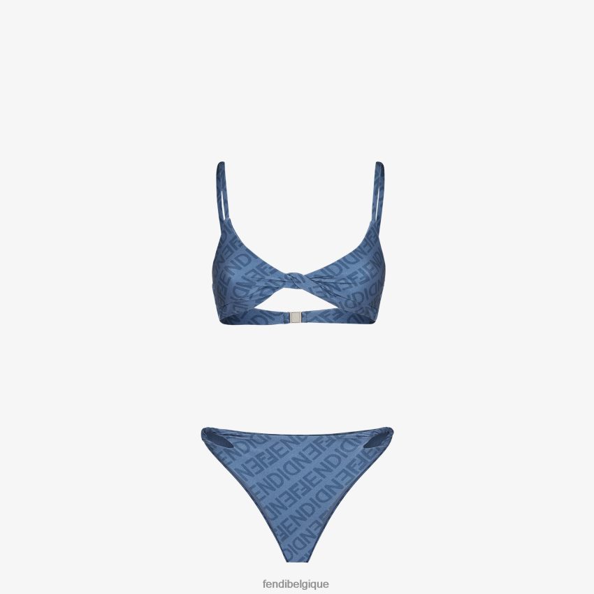 vêtements Fendi bikini en lycra bleu femmes 8X8J2J1025 Fendi Belgique