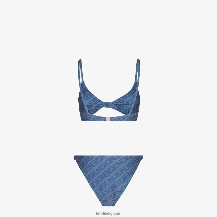 vêtements Fendi bikini en lycra bleu femmes 8X8J2J1025 Fendi Belgique
