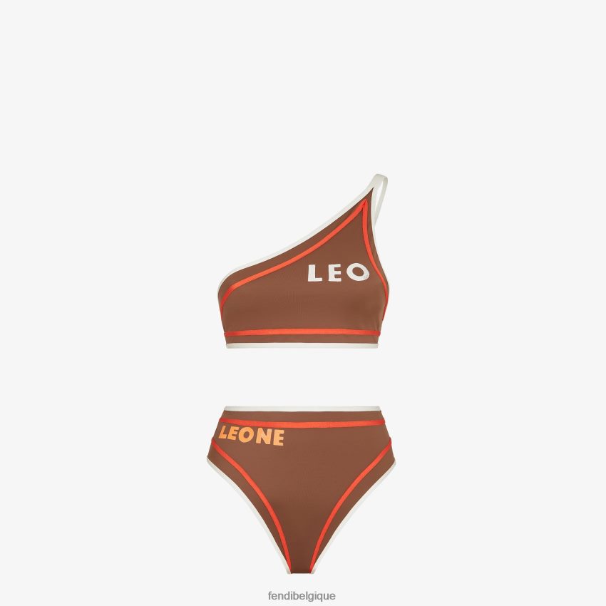 vêtements Fendi bikini en lycra brun femmes 8X8J2J1054 Fendi Sac
