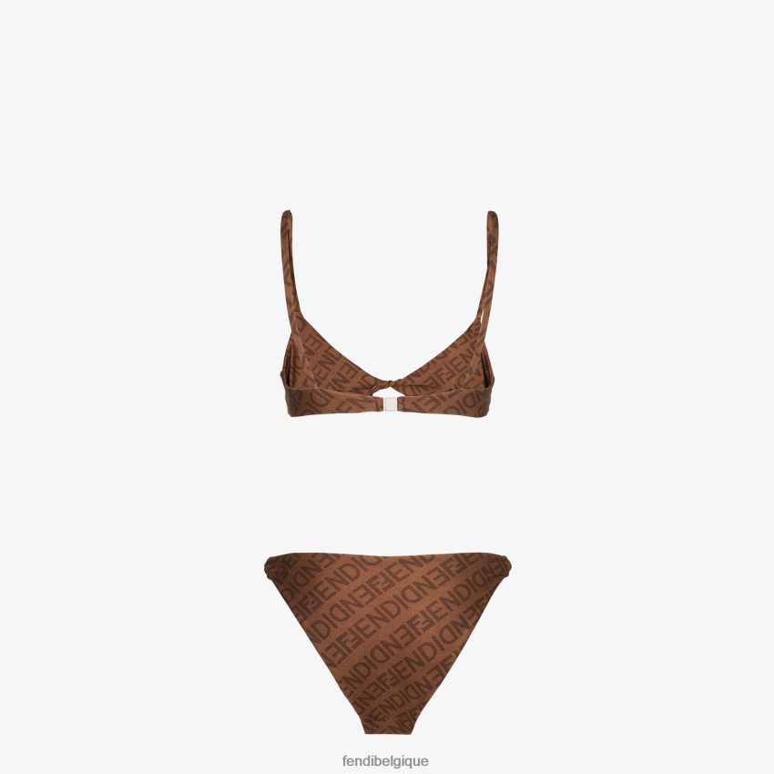 vêtements Fendi bikini en lycra brun femmes 8X8J2J1057 Fendi Sac