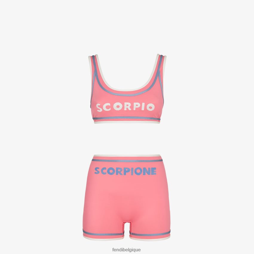 vêtements Fendi bikini en lycra rose femmes 8X8J2J1050 Fendi Lunette De Soleil