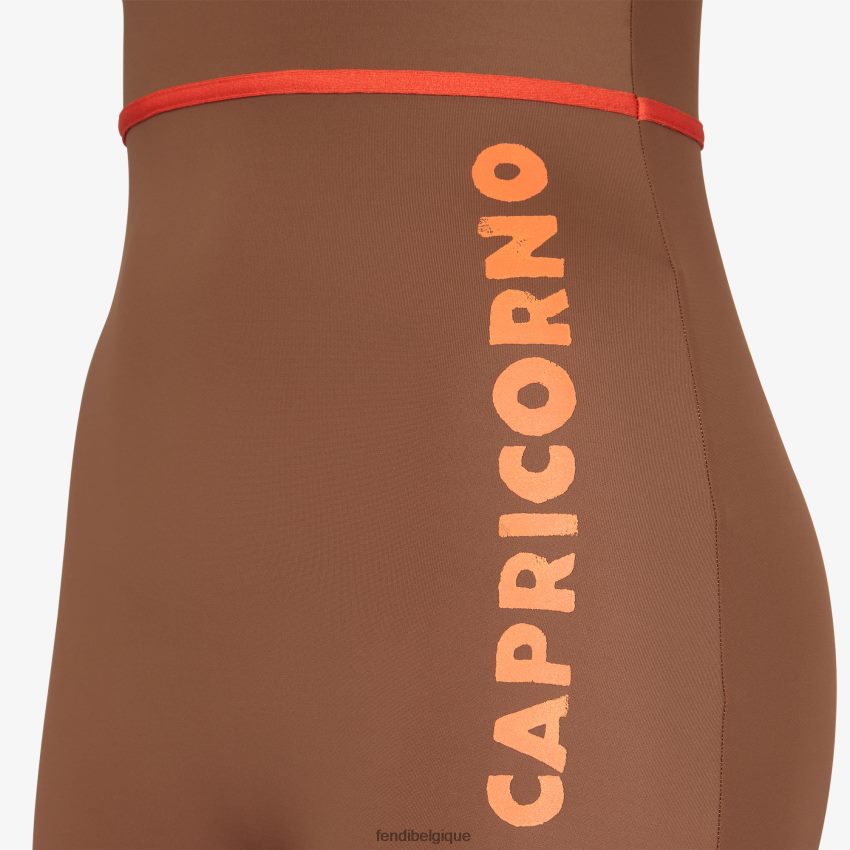 vêtements Fendi body en lycra brun femmes 8X8J2J1056 Fendi Lunette De Soleil