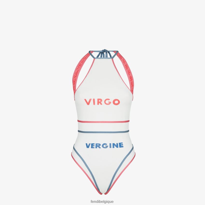 vêtements Fendi maillot de bain en lycra blanc femmes 8X8J2J1023 Fendi Lunette De Soleil