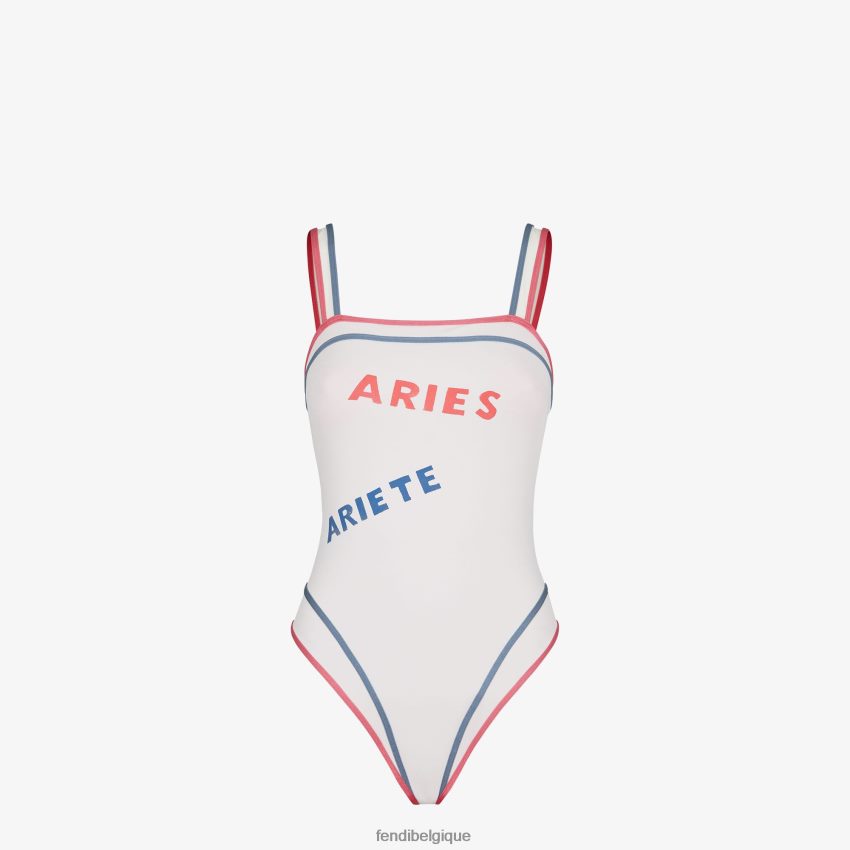 vêtements Fendi maillot de bain en lycra blanc femmes 8X8J2J1053 Fendi Lunette De Soleil