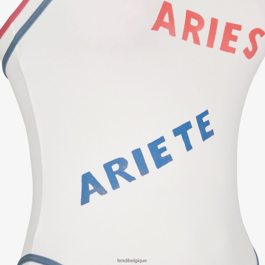 vêtements Fendi maillot de bain en lycra blanc femmes 8X8J2J1053 Fendi Lunette De Soleil