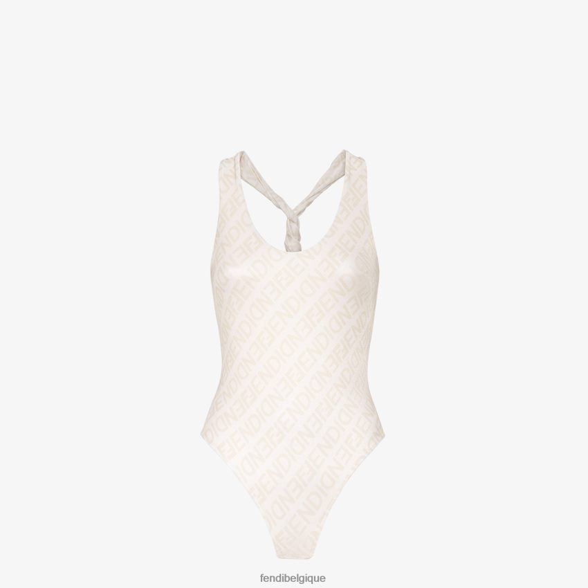 vêtements Fendi maillot de bain en lycra blanc femmes 8X8J2J1059 Fendi Lunette De Soleil