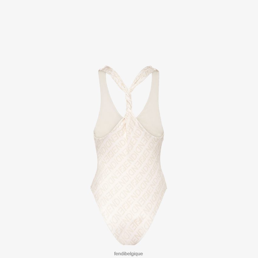 vêtements Fendi maillot de bain en lycra blanc femmes 8X8J2J1059 Fendi Lunette De Soleil