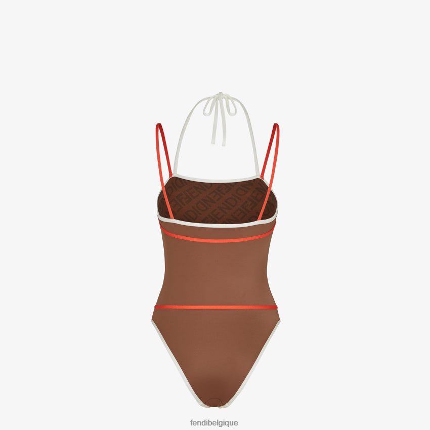 vêtements Fendi maillot de bain en lycra brun femmes 8X8J2J1055 Fendi Belgique