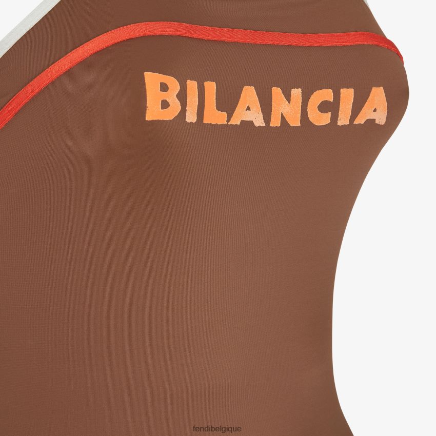 vêtements Fendi maillot de bain en lycra brun femmes 8X8J2J1055 Fendi Belgique
