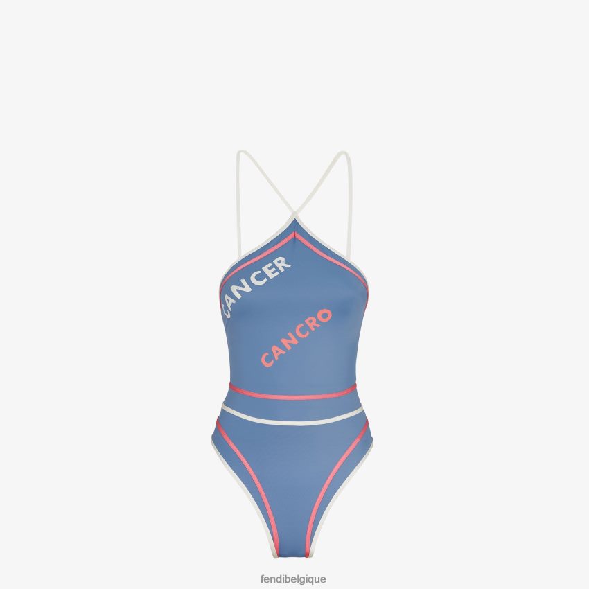 vêtements Fendi maillot de bain une pièce en lycra bleu femmes 8X8J2J1048 Fendi Sac