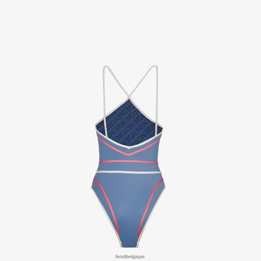 vêtements Fendi maillot de bain une pièce en lycra bleu femmes 8X8J2J1048 Fendi Sac