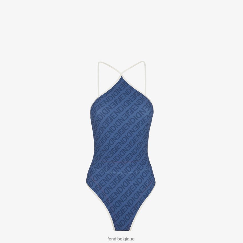 vêtements Fendi maillot de bain une pièce en lycra bleu femmes 8X8J2J1048 Fendi Sac