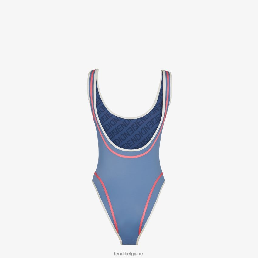 vêtements Fendi maillot de bain une pièce en lycra bleu femmes 8X8J2J1049 Fendi Belgique
