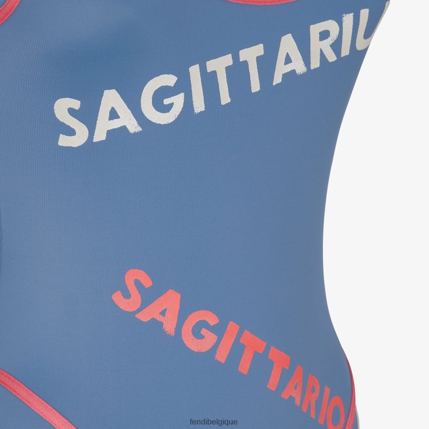 vêtements Fendi maillot de bain une pièce en lycra bleu femmes 8X8J2J1049 Fendi Belgique