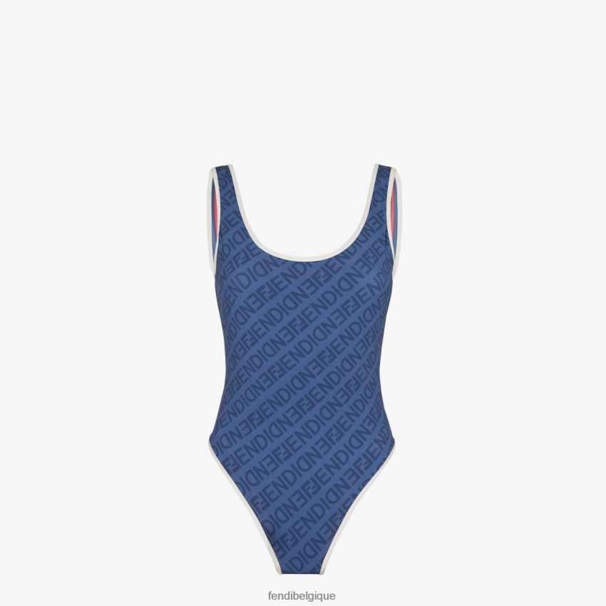 vêtements Fendi maillot de bain une pièce en lycra bleu femmes 8X8J2J1049 Fendi Belgique