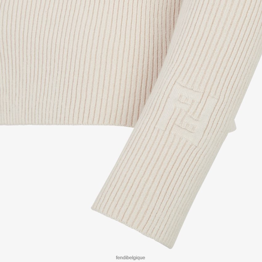 vêtements Fendi cardigan en coton beige femmes 8X8J2J1064 Fendi Belgique