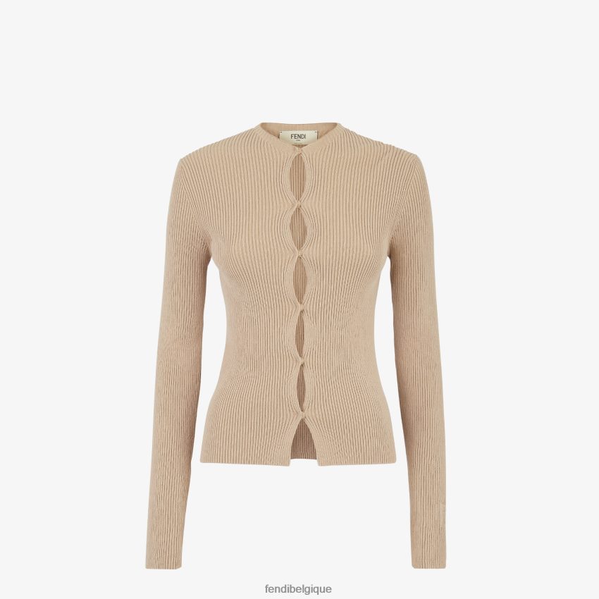 vêtements Fendi cardigan en coton beige femmes 8X8J2J1084 Fendi Sac