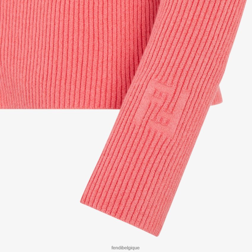 vêtements Fendi cardigan en coton rose femmes 8X8J2J1028 Fendi Belgique