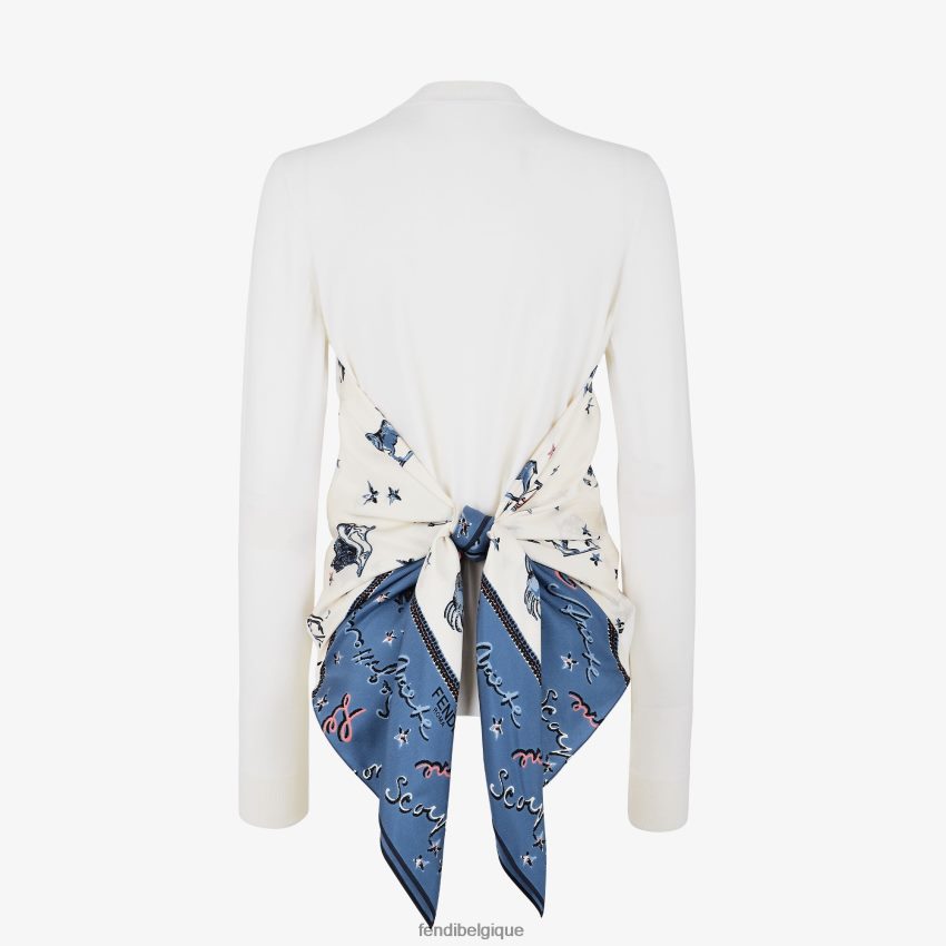 vêtements Fendi cardigan en laine blanc femmes 8X8J2J1246 Fendi Sac