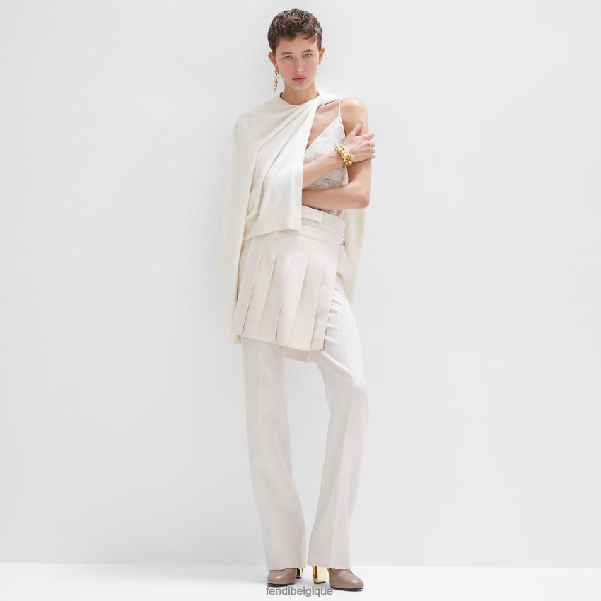 vêtements Fendi cardigan en laine blanc femmes 8X8J2J924 Fendi Lunette De Soleil