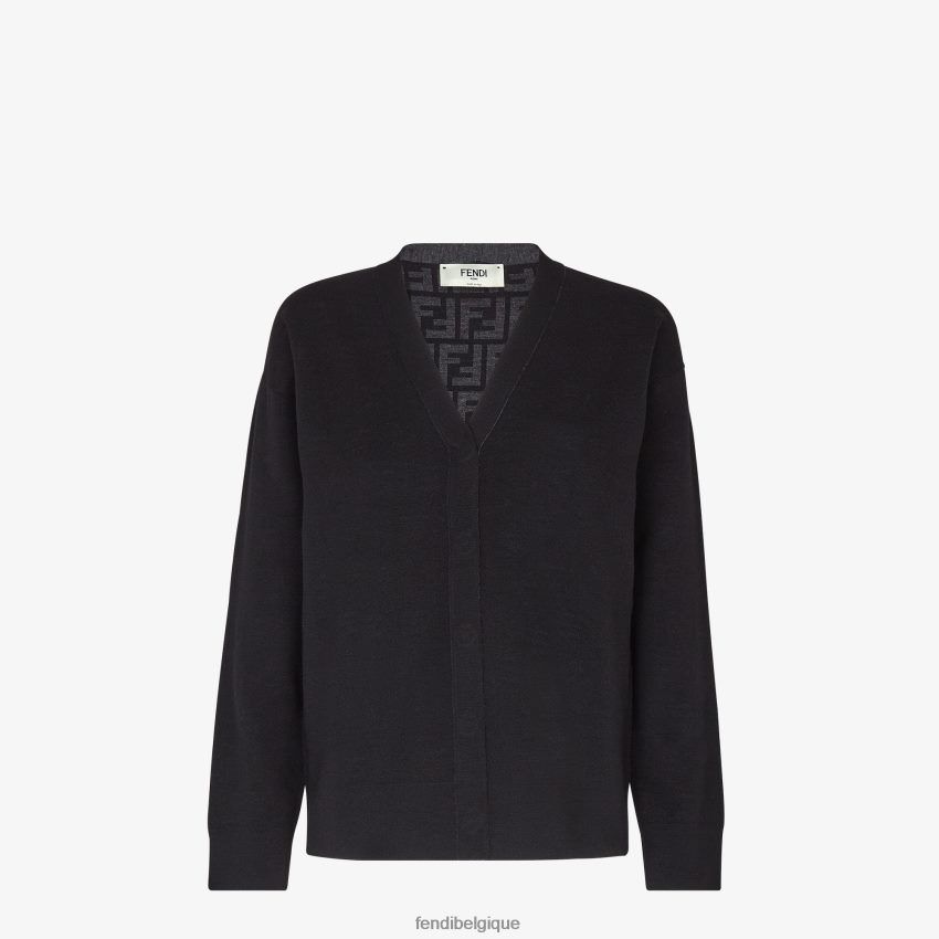 vêtements Fendi cardigan en tricot noir femmes 8X8J2J1180 Fendi Sac