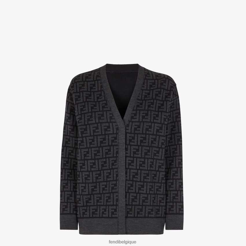 vêtements Fendi cardigan en tricot noir femmes 8X8J2J1180 Fendi Sac