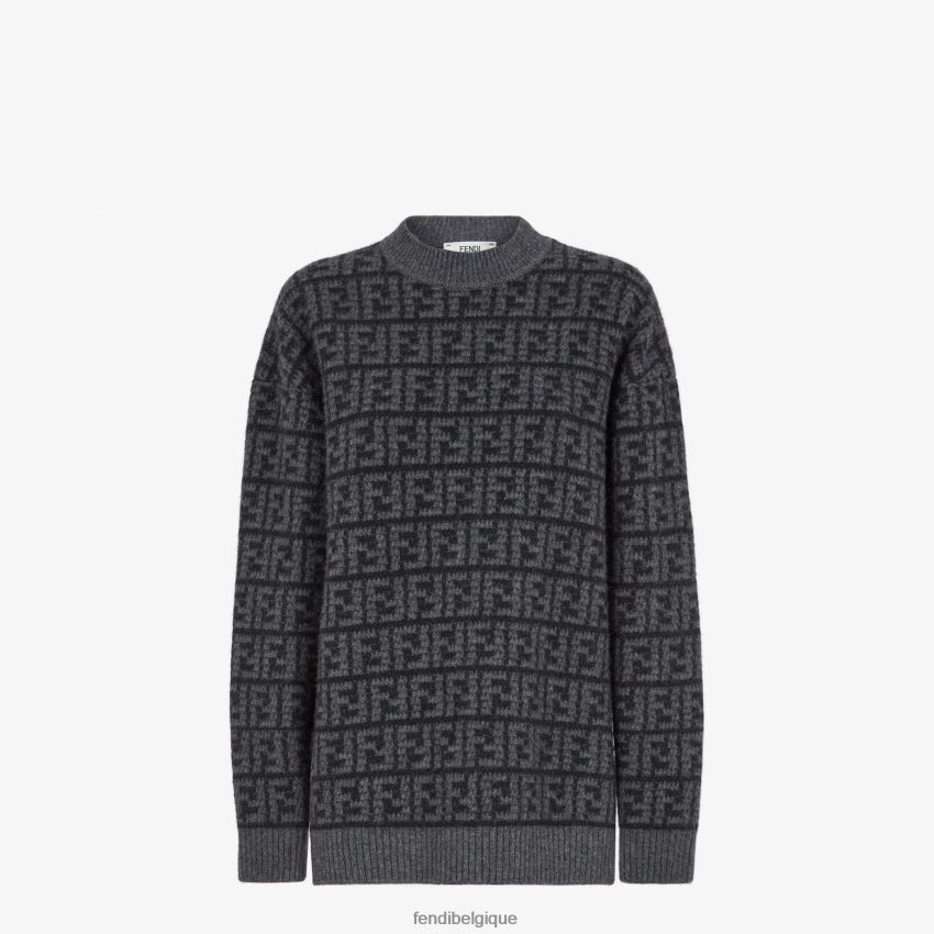 vêtements Fendi pull en cachemire au crochet ff noir femmes 8X8J2J1218 Fendi Lunette De Soleil