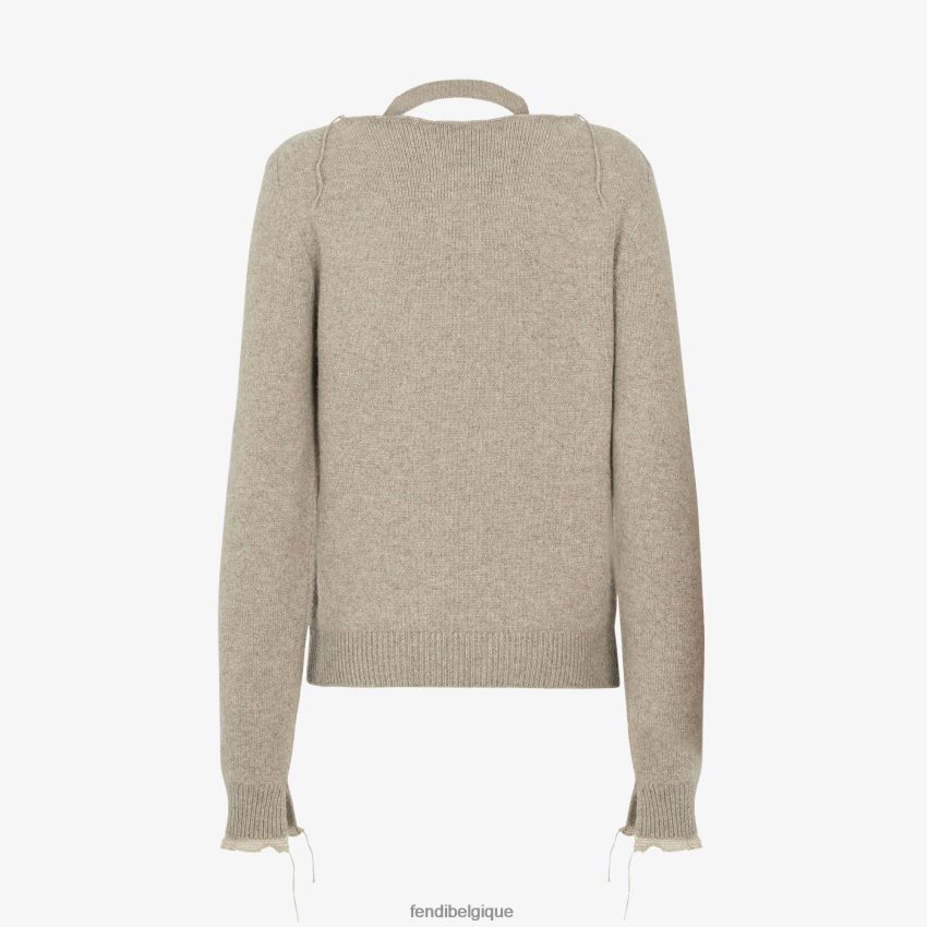 vêtements Fendi pull en cachemire beige femmes 8X8J2J960 Fendi Lunette De Soleil