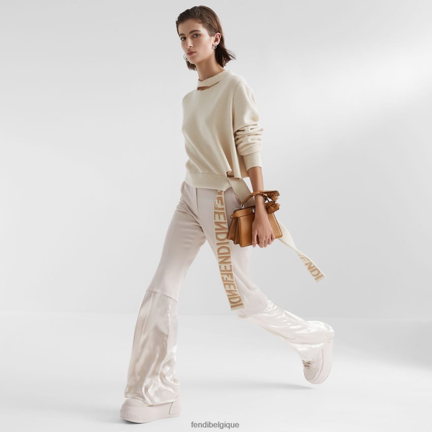 vêtements Fendi pull en cachemire et laine beige femmes 8X8J2J1078 Fendi Sac
