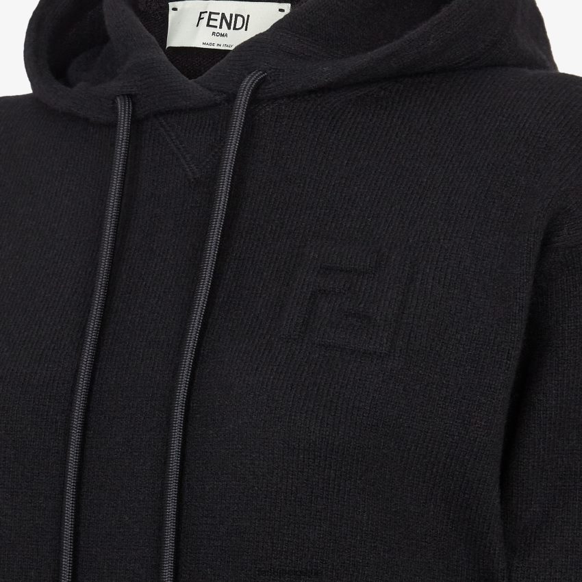 vêtements Fendi pull en éco-cachemire noir femmes 8X8J2J1181 Fendi Belgique