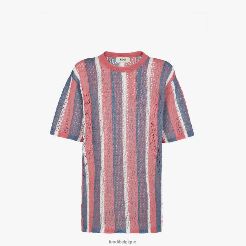 vêtements Fendi pull en coton au crochet multicolore femmes 8X8J2J1030 Fendi Sac