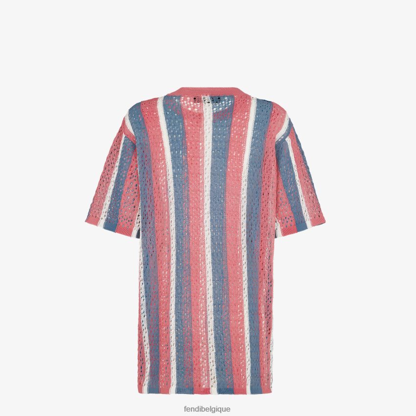 vêtements Fendi pull en coton au crochet multicolore femmes 8X8J2J1030 Fendi Sac