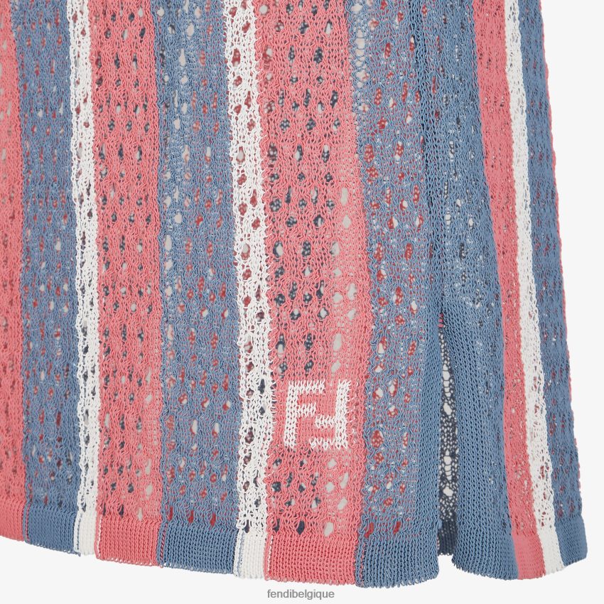 vêtements Fendi pull en coton au crochet multicolore femmes 8X8J2J1030 Fendi Sac