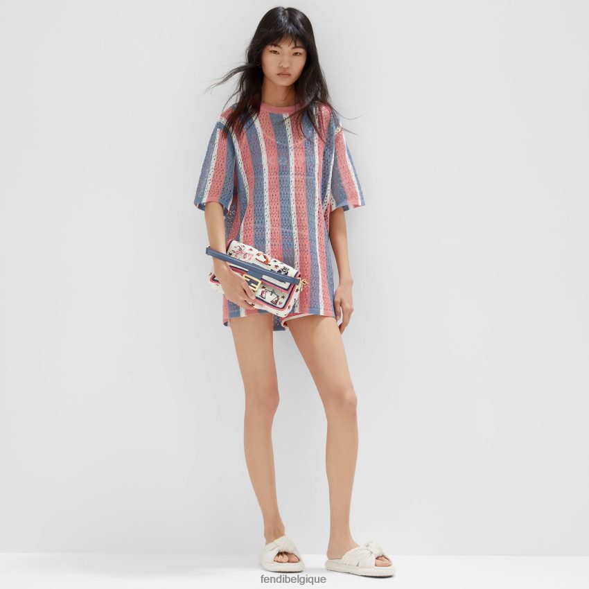 vêtements Fendi pull en coton au crochet multicolore femmes 8X8J2J1030 Fendi Sac