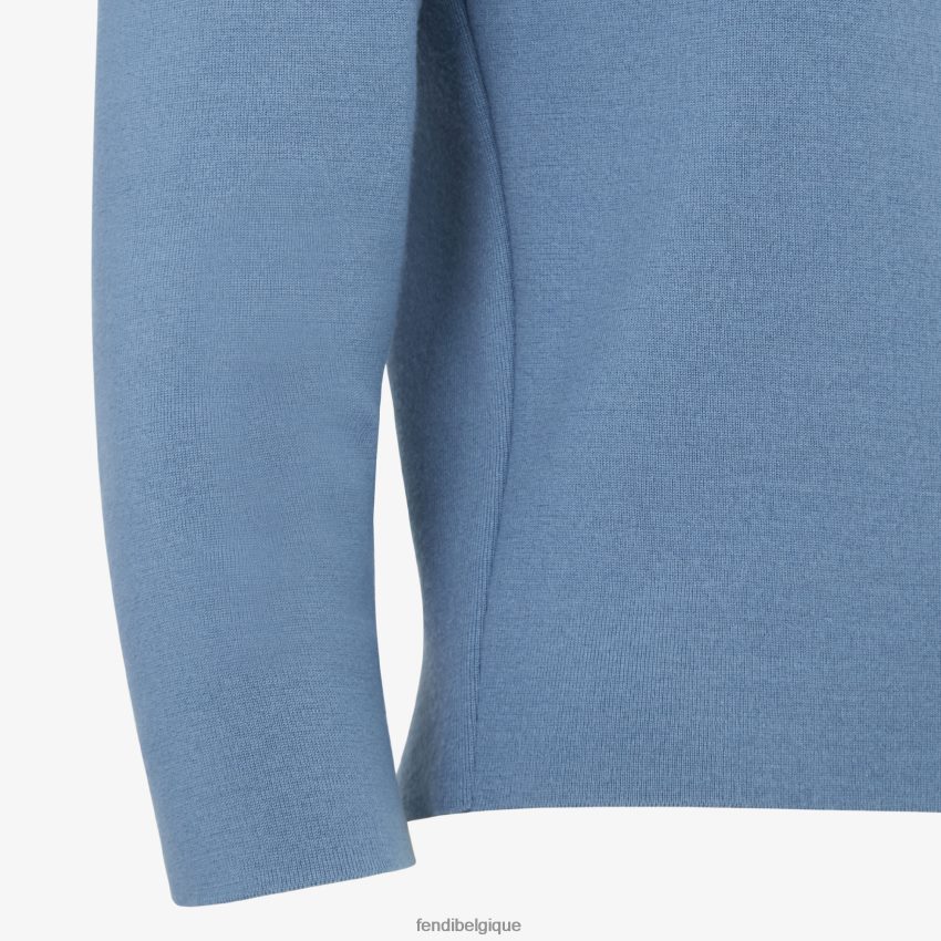 vêtements Fendi pull en coton bleu femmes 8X8J2J1147 Fendi Sac