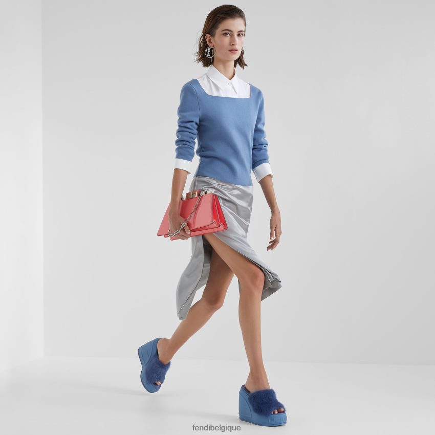 vêtements Fendi pull en coton bleu femmes 8X8J2J1147 Fendi Sac