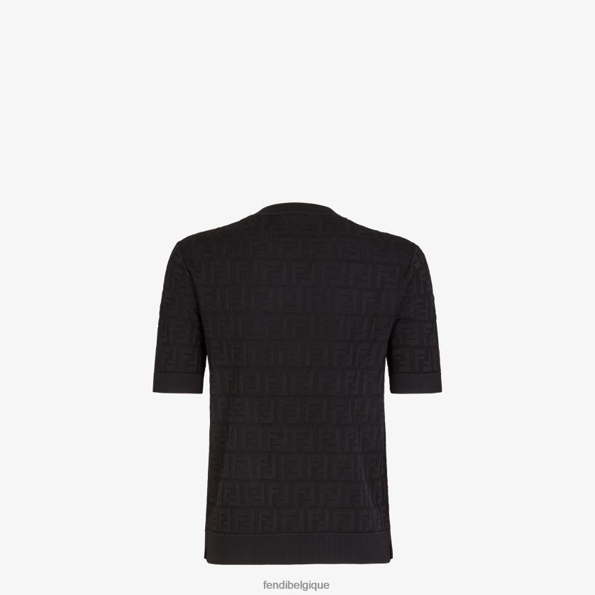 vêtements Fendi pull en coton et viscose noir femmes 8X8J2J955 Fendi Sac