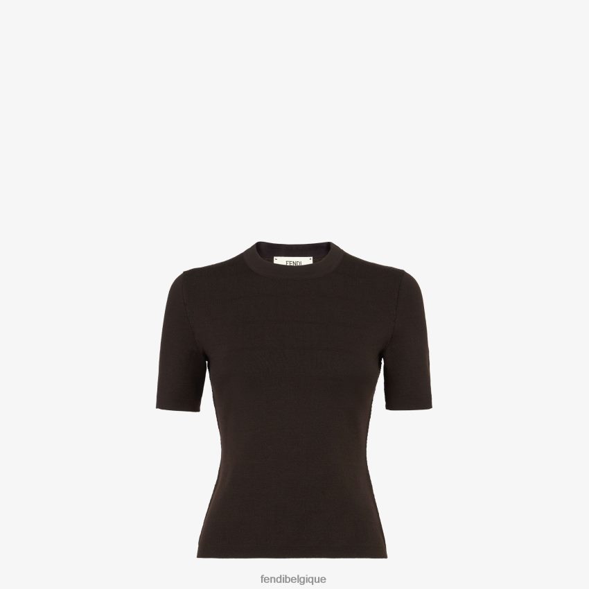 vêtements Fendi pull en laine brun femmes 8X8J2J1155 Fendi Lunette De Soleil