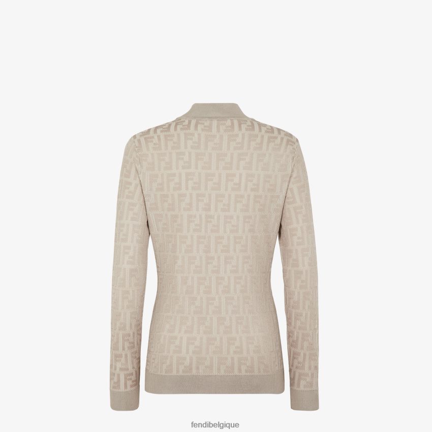 vêtements Fendi pull en tissu colombe beige femmes 8X8J2J1192 Fendi Sac