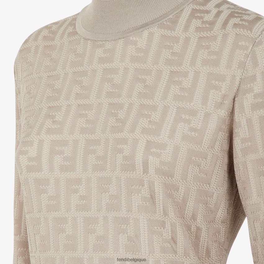vêtements Fendi pull en tissu colombe beige femmes 8X8J2J1192 Fendi Sac