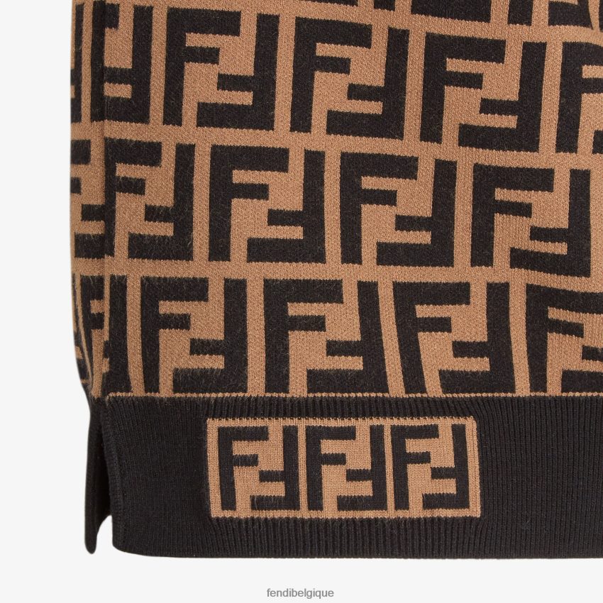 vêtements Fendi pull en tissu à motif ff multicolore femmes 8X8J2J977 Fendi Belgique