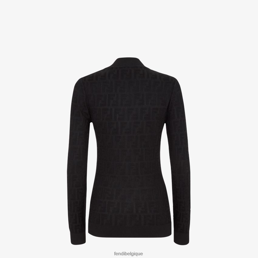 vêtements Fendi pull en tissu noir femmes 8X8J2J1014 Fendi Lunette De Soleil