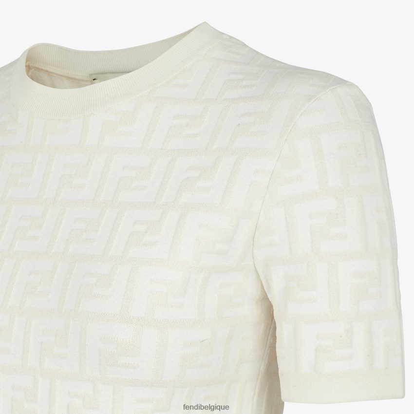 vêtements Fendi pull en viscose ff blanc femmes 8X8J2J933 Fendi Lunette De Soleil