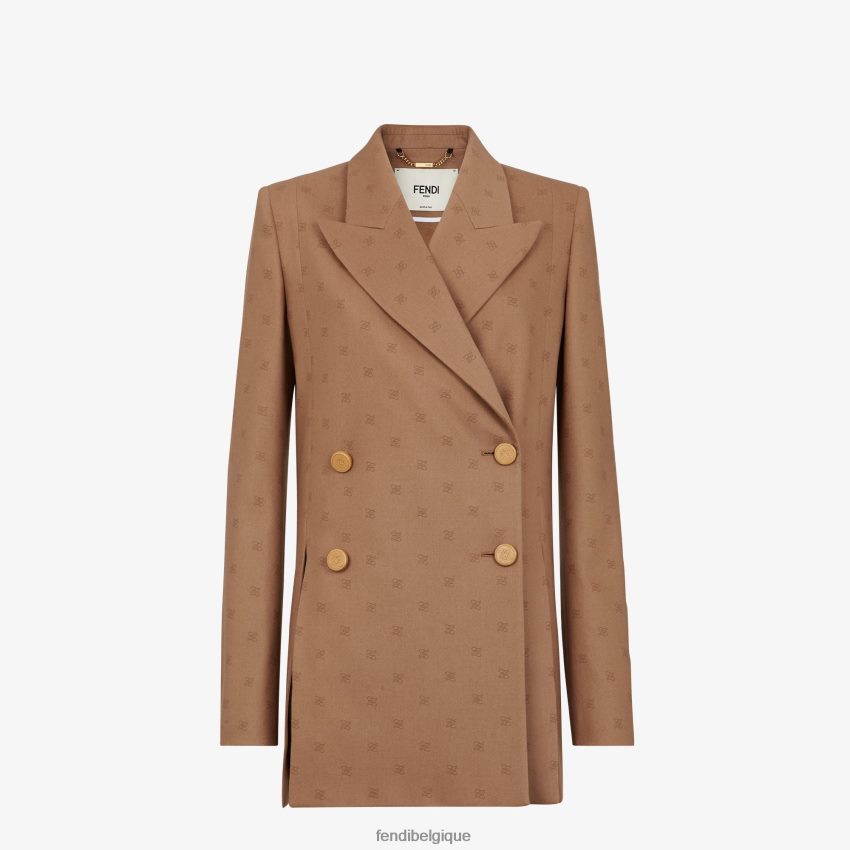 vêtements Fendi blazer en laine brun femmes 8X8J2J1129 Fendi Sac