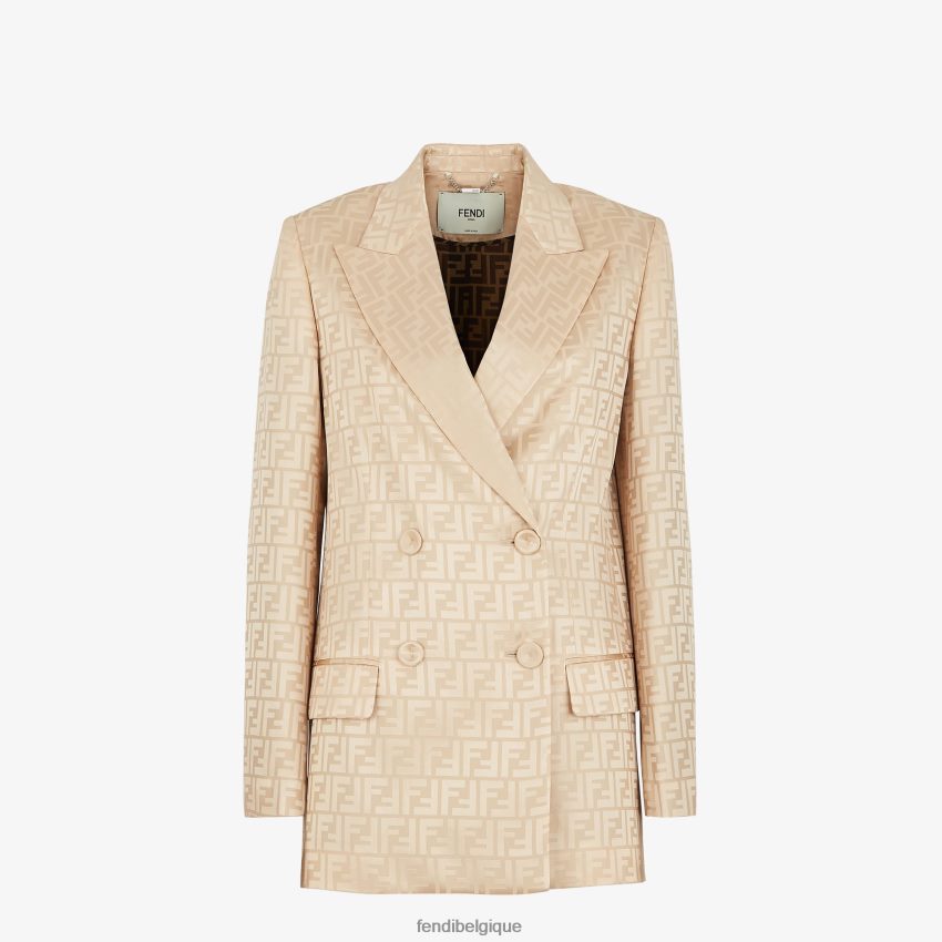 vêtements Fendi blazer en soie beige femmes 8X8J2J967 Fendi Sac