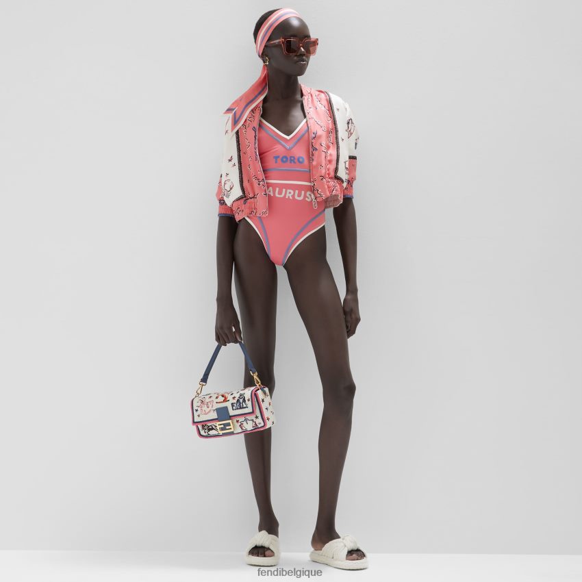 vêtements Fendi blouson aviateur réversible en soie multicolore femmes 8X8J2J1041 Fendi Lunette De Soleil