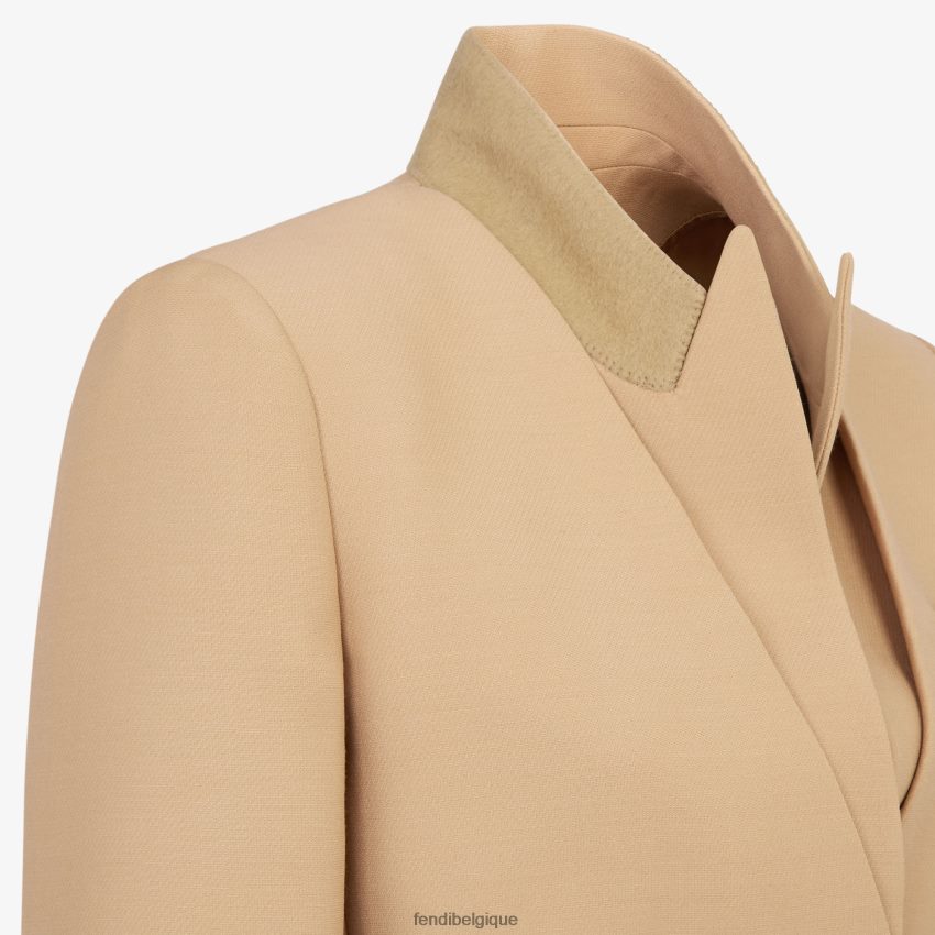 vêtements Fendi boléro en laine et soie beige femmes 8X8J2J1085 Fendi Belgique